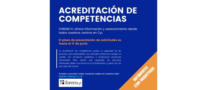 Publicada la primera de las convocatorias de acreditación de competencias que saldrán en 2021 en Castilla y León